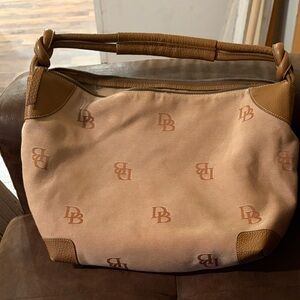 Dooney & Bourke Brown Canvas Shoulder Bag